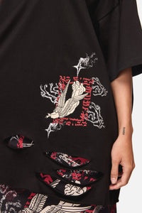 Black Friday - Angelic Distressed Tee - black