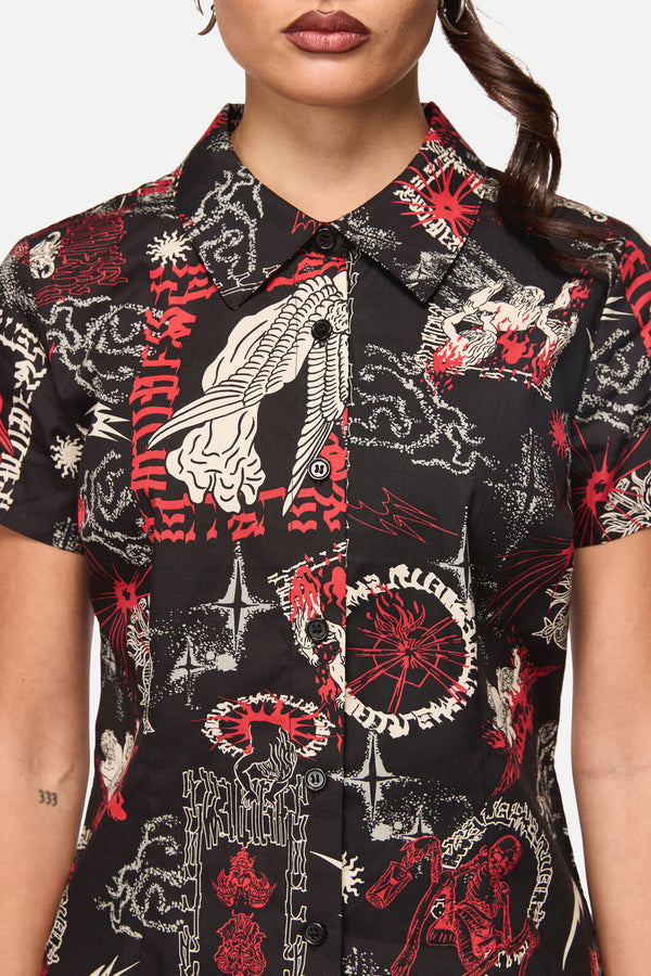 Black Friday - Purgatory Goth Blouse - black