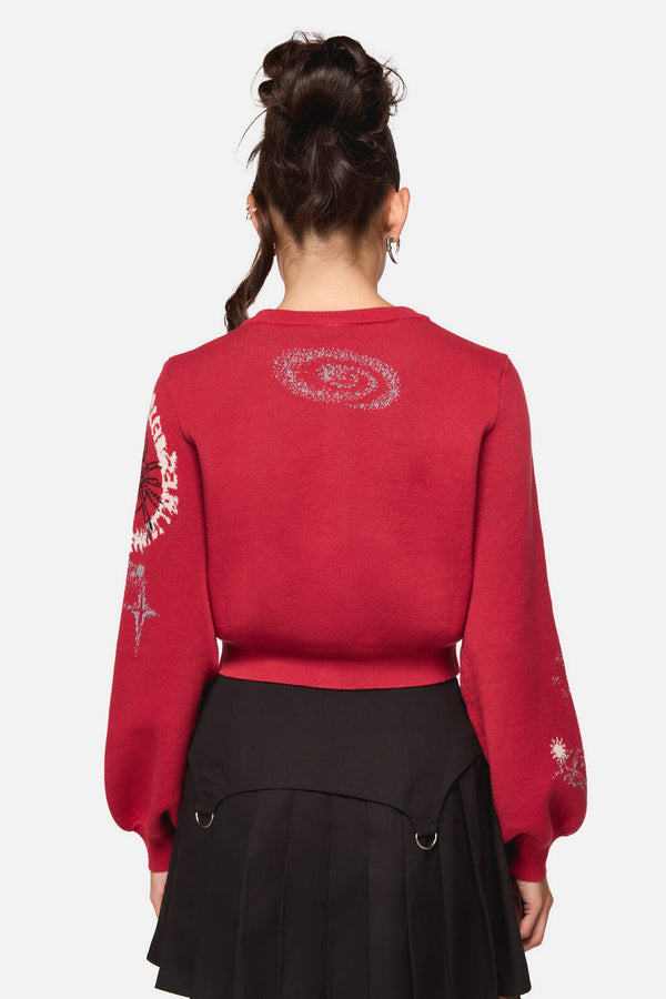 Black Friday - Angelic Goth Cardigan - raspberry