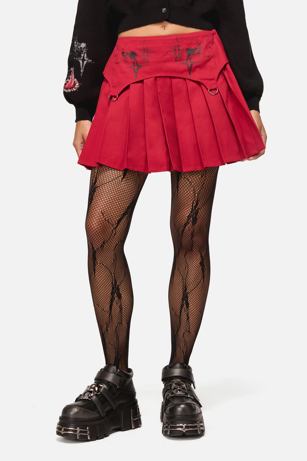 Black Friday - Angelic Goth Mini Skort - red