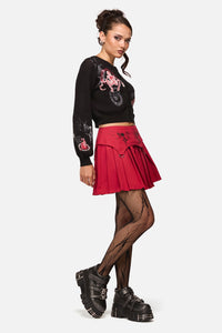 Black Friday - Angelic Goth Mini Skort - red