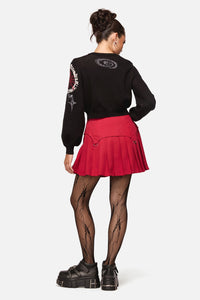 Black Friday - Angelic Goth Mini Skort - red