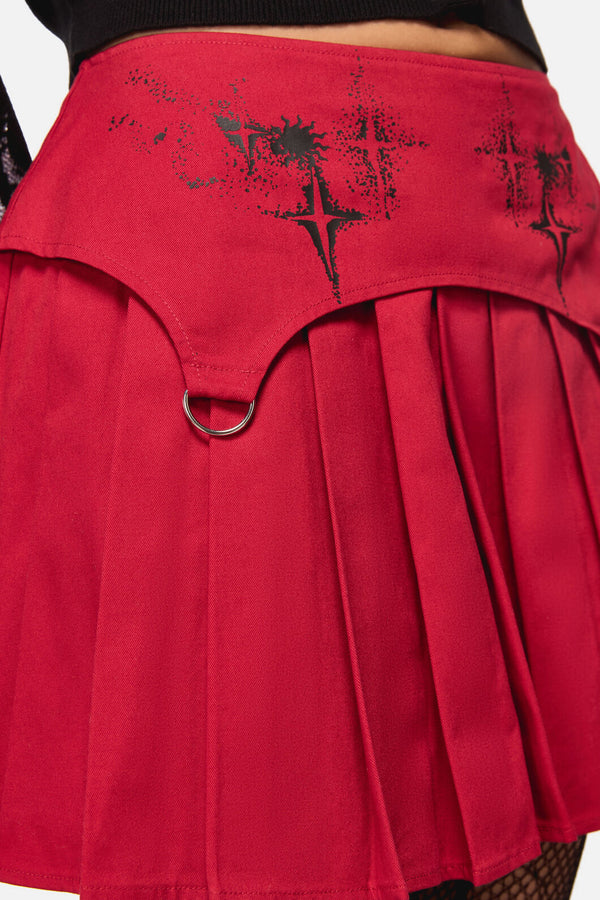 Black Friday - Angelic Goth Mini Skort - red