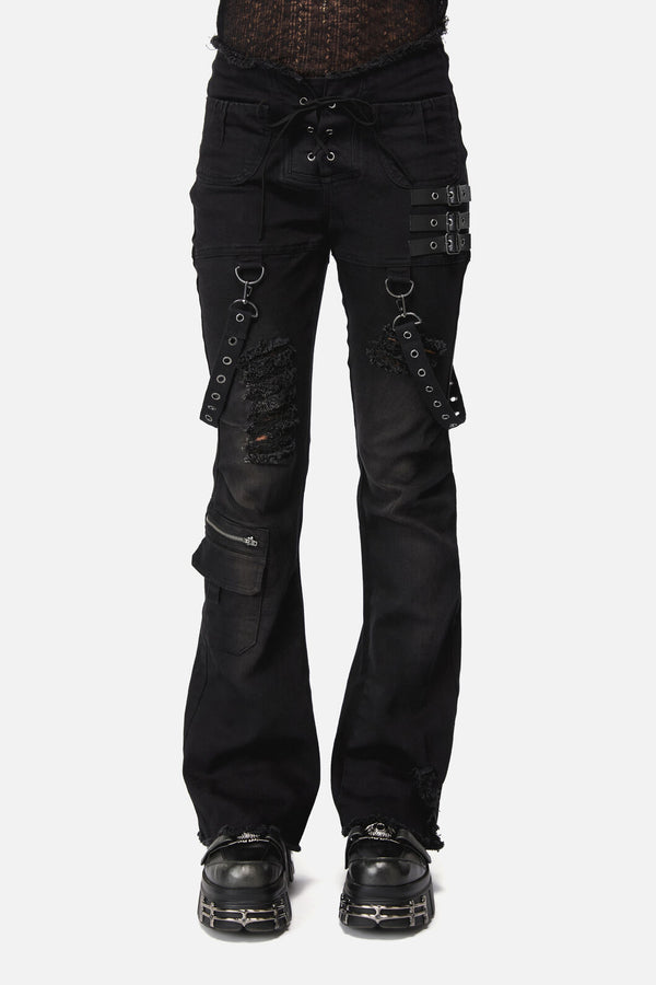 Black Friday - Afterlife Goth Trim Jean - black