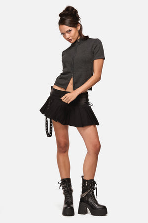 Black Friday - Afterlife Goth Mini Skort - black