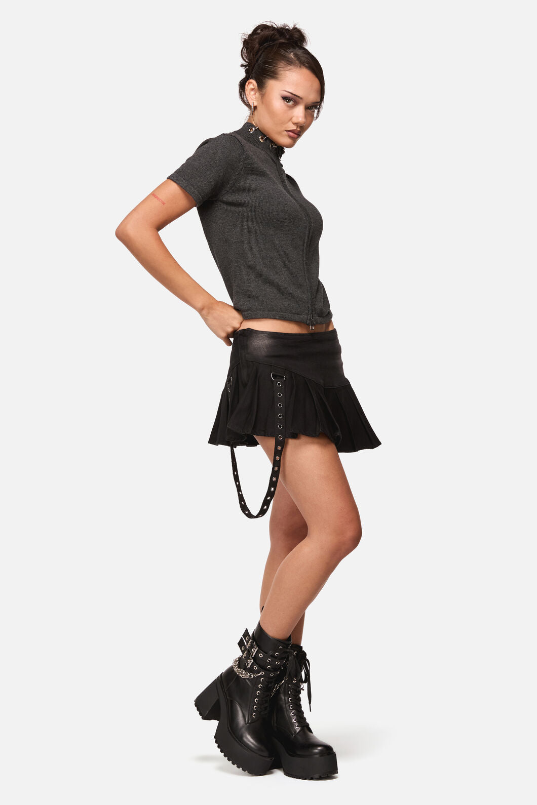 Black Friday - Afterlife Goth Mini Skort - black