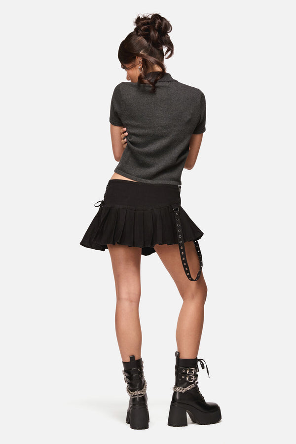 Black Friday - Afterlife Goth Mini Skort - black