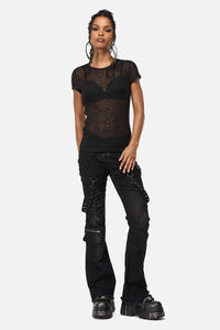 Black Friday - Suffer Mesh Goth Top - black