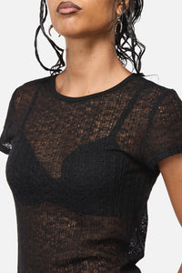 Black Friday - Suffer Mesh Goth Top - black
