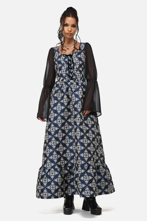 Black Friday - Dame Brocade Gown - navy