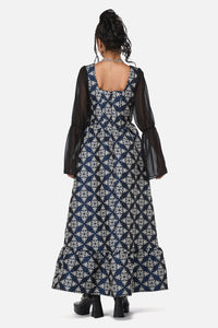 Black Friday - Dame Brocade Gown - navy
