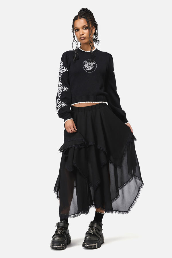 Black Friday - Vassal Emb Knit - black