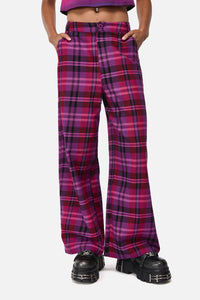 Black Friday - Luna Wide Leg Goth Pant - plum