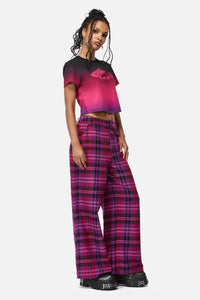 Black Friday - Luna Wide Leg Goth Pant - plum