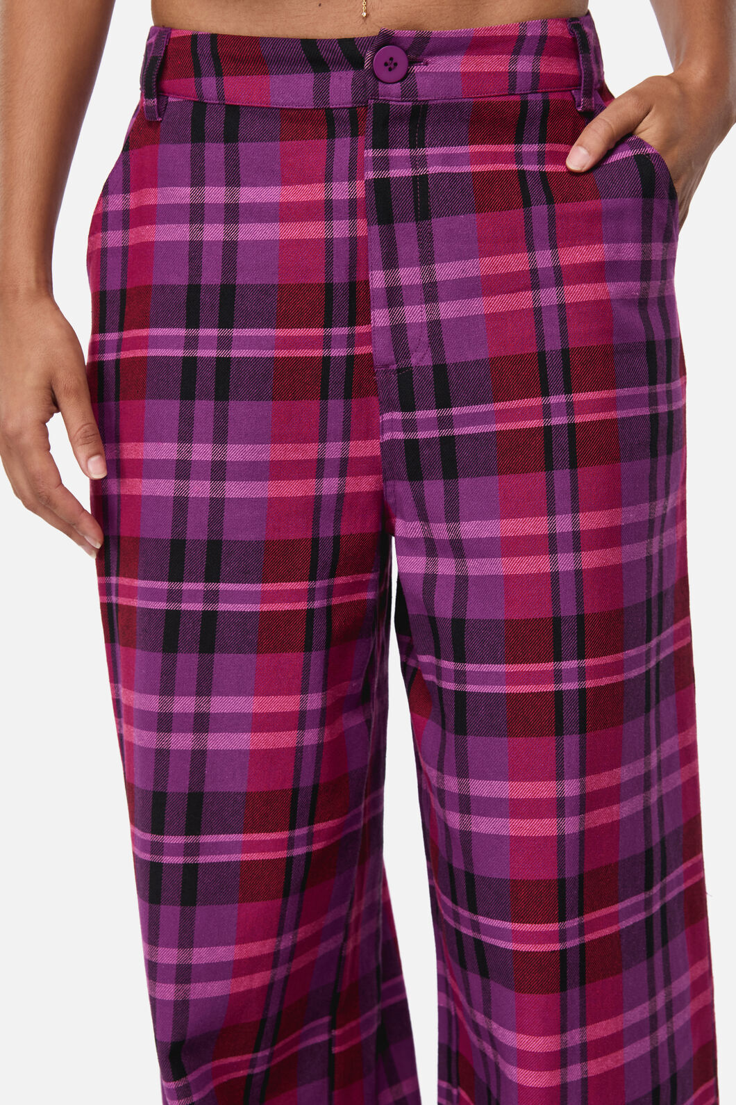 Black Friday - Luna Wide Leg Goth Pant - plum