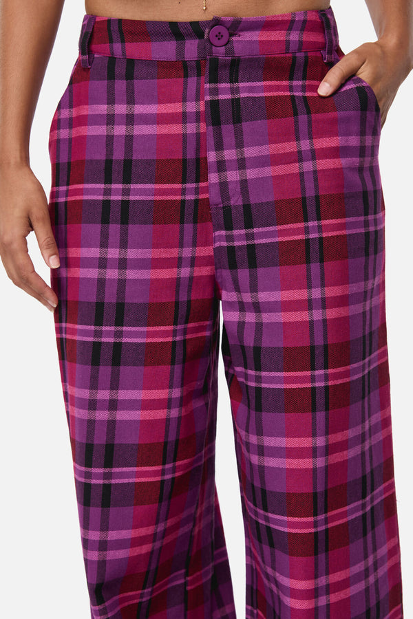 Black Friday - Luna Wide Leg Goth Pant - plum