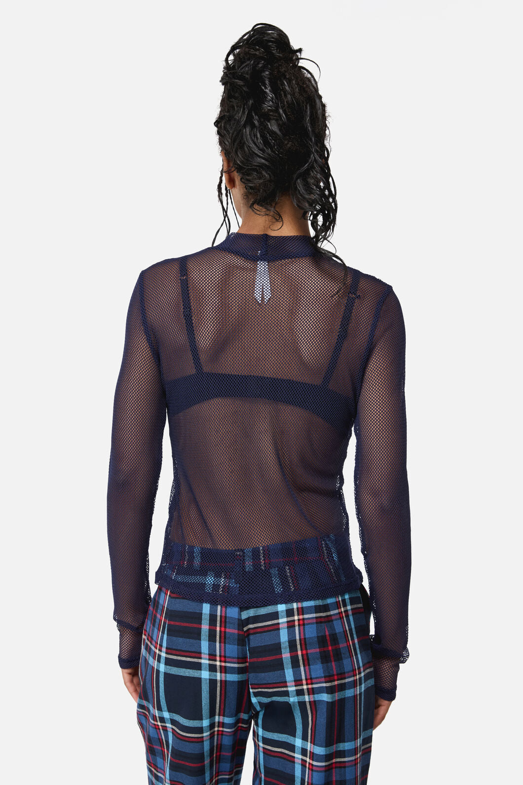 Black Friday - Midnight Goth Mesh Top - navy