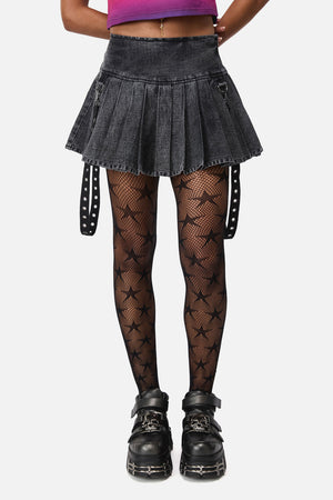 Black Friday - Midnight Denim Goth Skort - grey