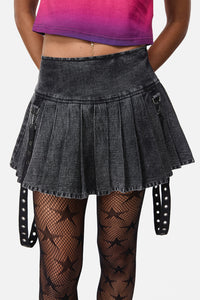 Black Friday - Midnight Denim Goth Skort - grey