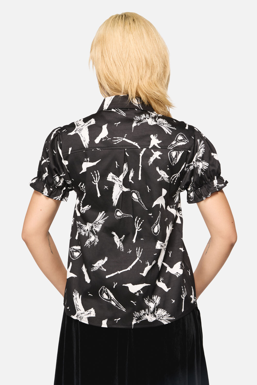 Black Friday - Corbeau Print Relaxed Blouse - black