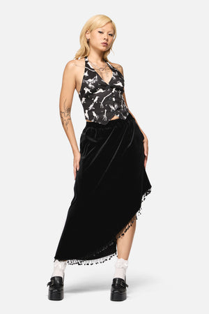 Black Friday - Wingspan Asymmetric BasicSkirt - black