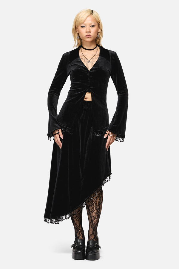 Black Friday - Wingspan Asymmetric BasicSkirt - black