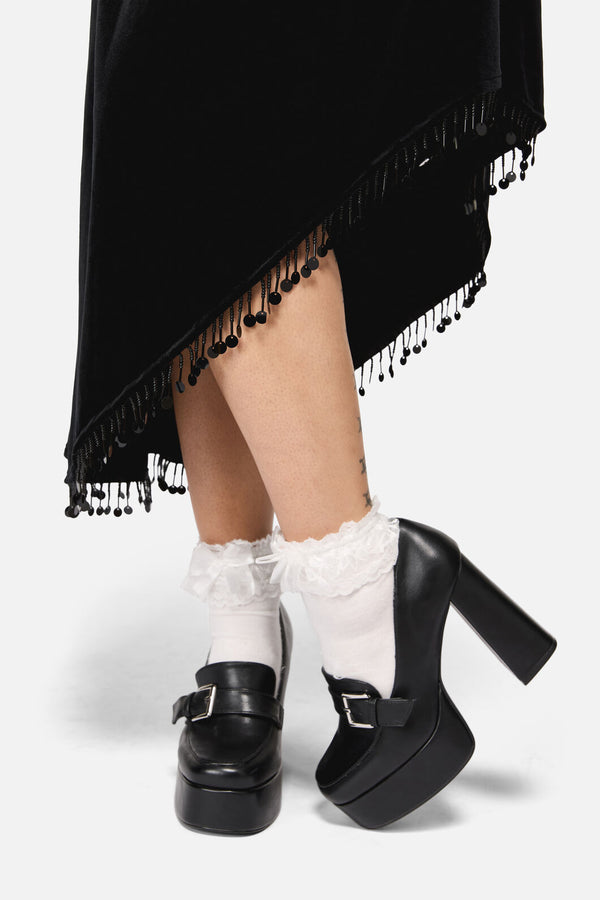 Black Friday - Wingspan Asymmetric BasicSkirt - black