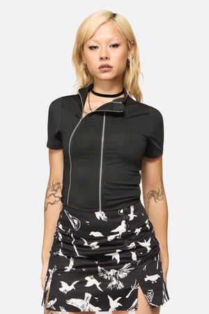 Black Friday - Eyes Closed Zip Top - black