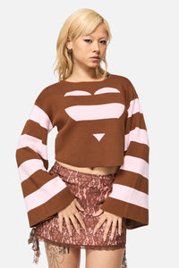 Black Friday - Increasing Silence CroppedKnit - pink-brown