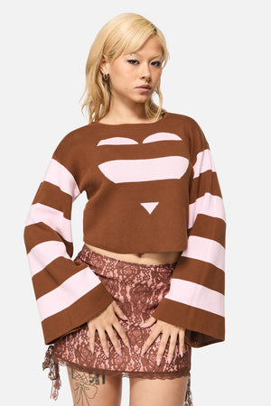 Black Friday - Increasing Silence CroppedKnit - pink-brown