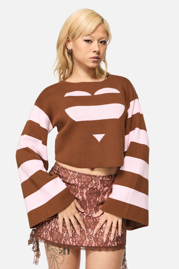 Black Friday - Increasing Silence CroppedKnit - pink-brown