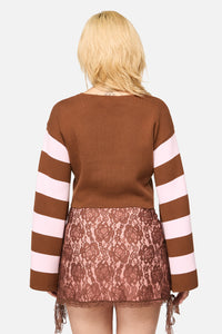 Black Friday - Increasing Silence CroppedKnit - pink-brown