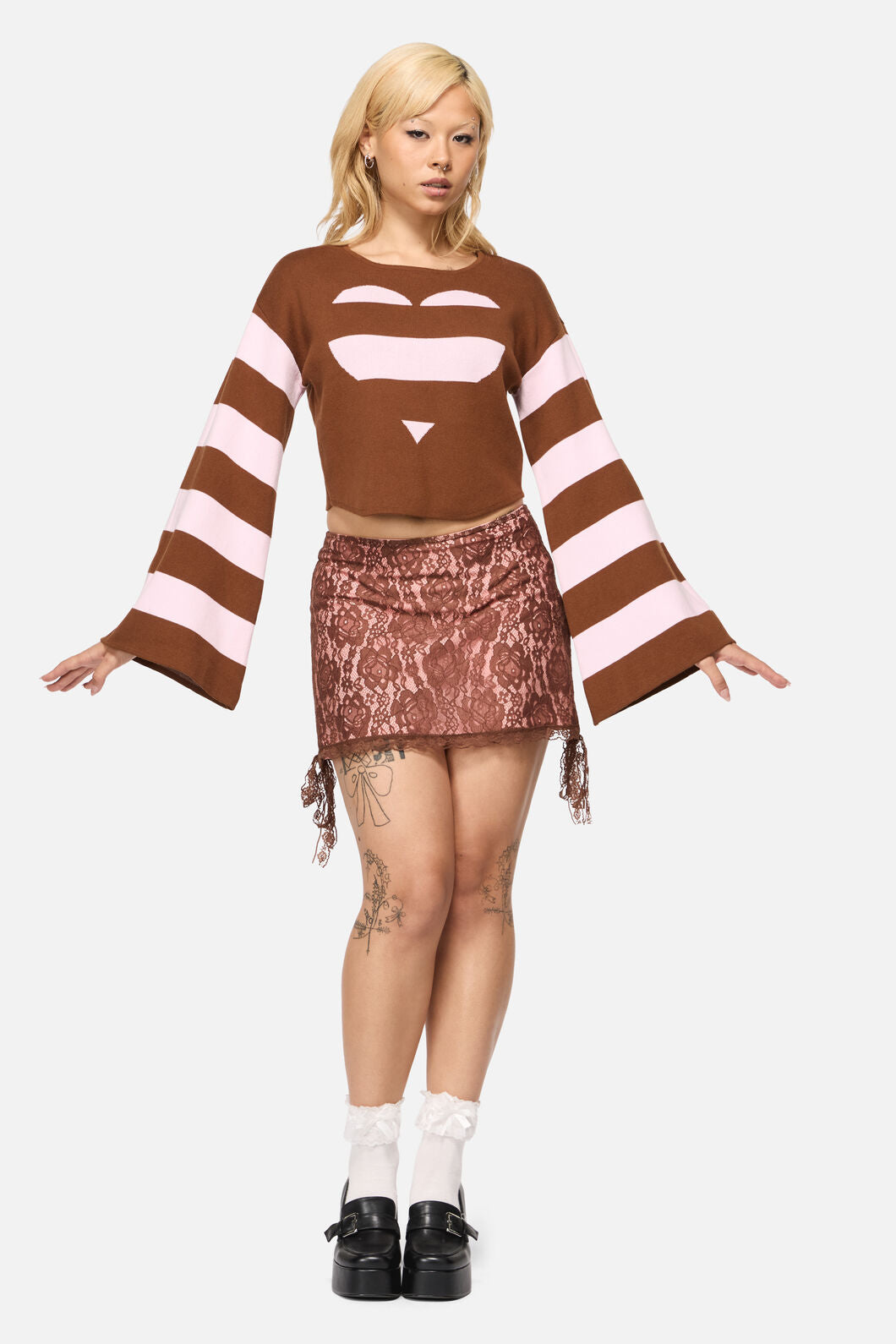 Black Friday - Increasing Silence CroppedKnit - pink-brown
