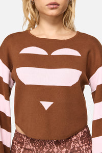 Black Friday - Increasing Silence CroppedKnit - pink-brown