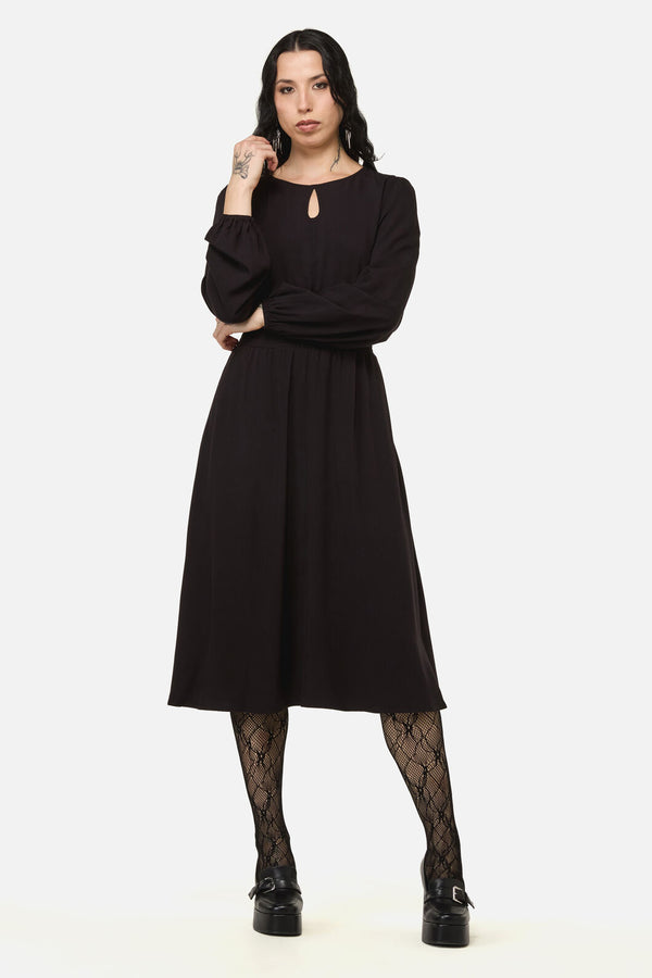 Black Friday - Grim Goth Midi Dress - black