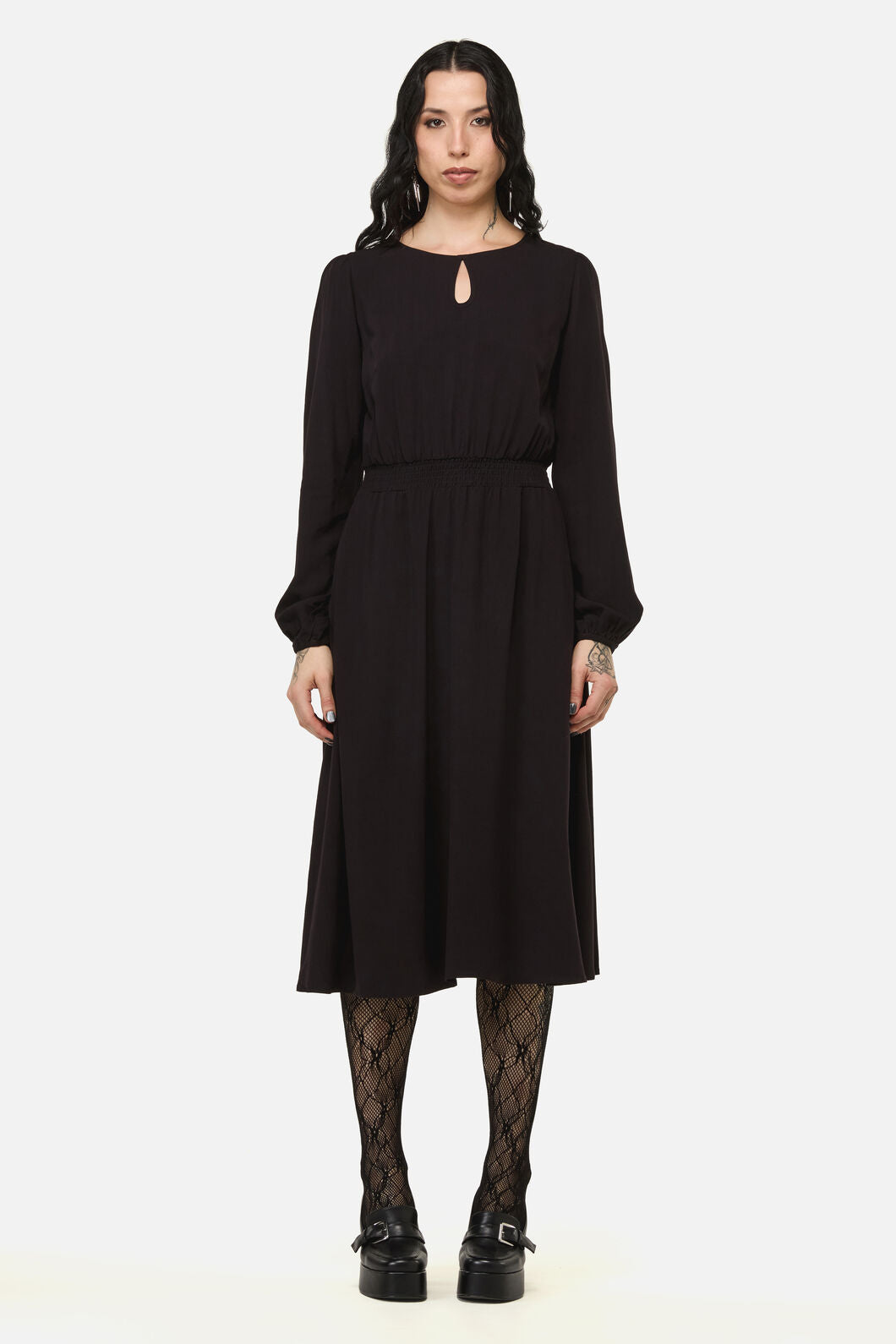 Black Friday - Grim Goth Midi Dress - black