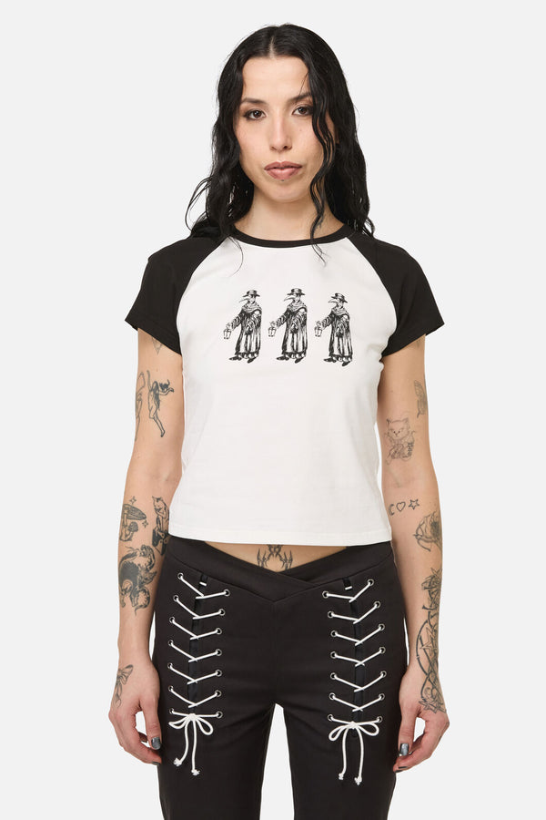 Dangerfield NZ - Grim Goth Raglan Tee - cream