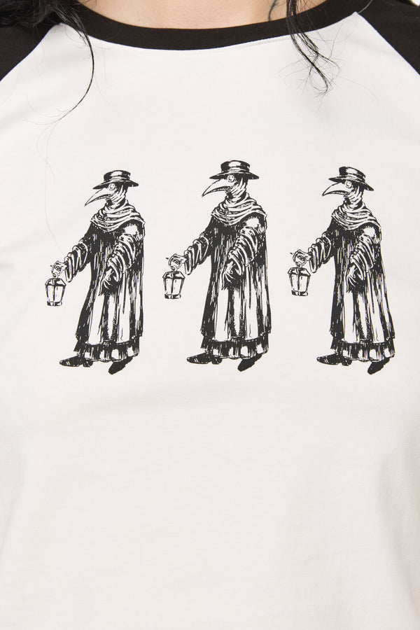 Dangerfield NZ - Grim Goth Raglan Tee - cream