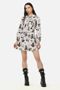 Black Friday - Plague Doctor Goth Dress - cream