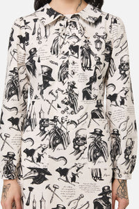 Black Friday - Plague Doctor Goth Dress - cream