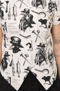 Black Friday - Plague Doctor Goth Blouse - cream