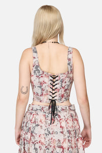 Black Friday - Lesions Tartan Goth Corset Top - multi