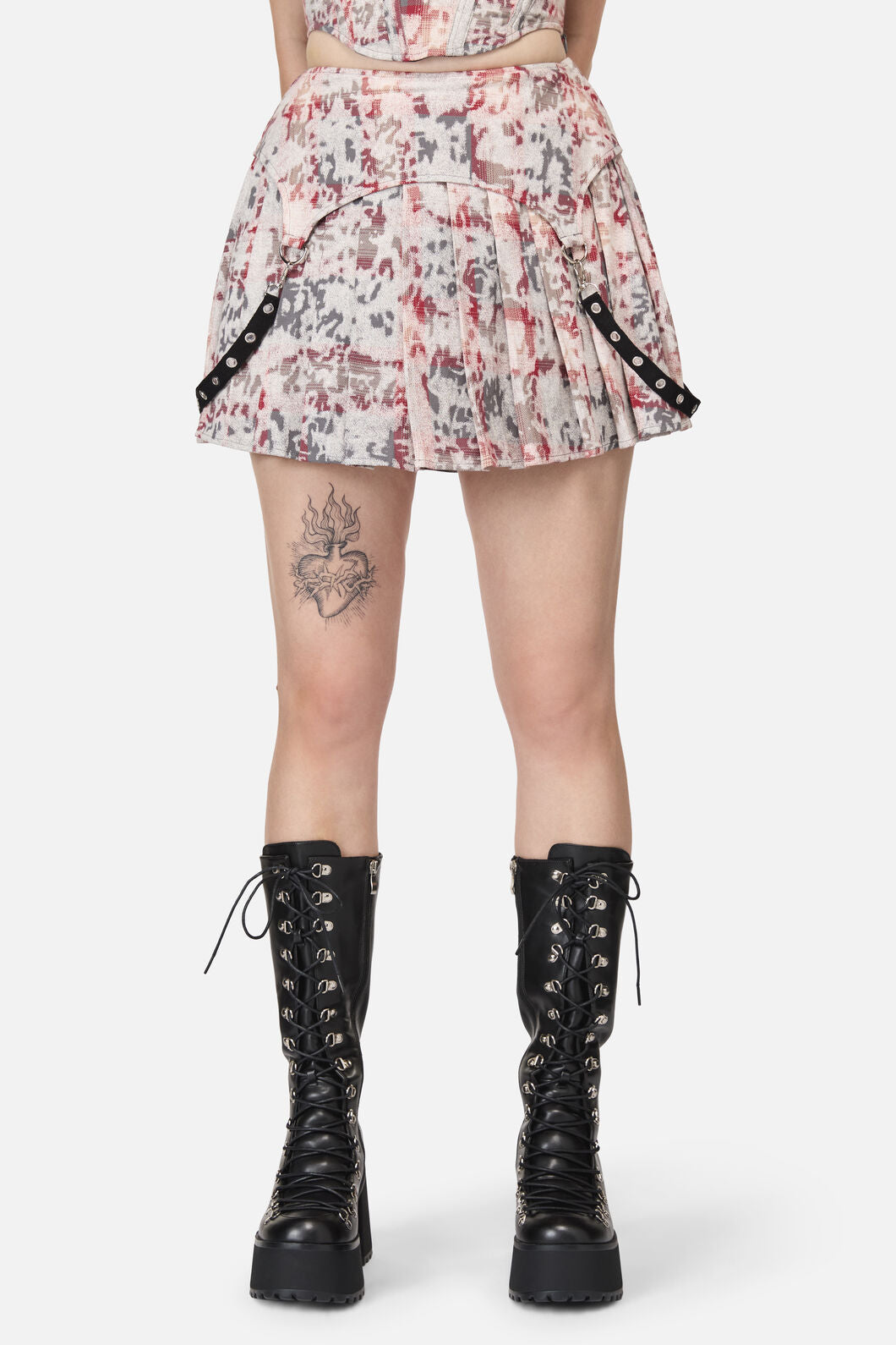 Black Friday - Lesions Tartan Goth Skort - multi