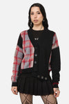 Black Friday - Lesions Tartan Goth Cardigan - multi