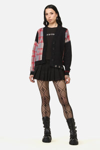 Black Friday - Lesions Tartan Goth Cardigan - multi