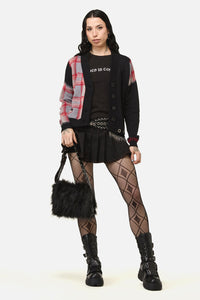 Black Friday - Lesions Tartan Goth Cardigan - multi