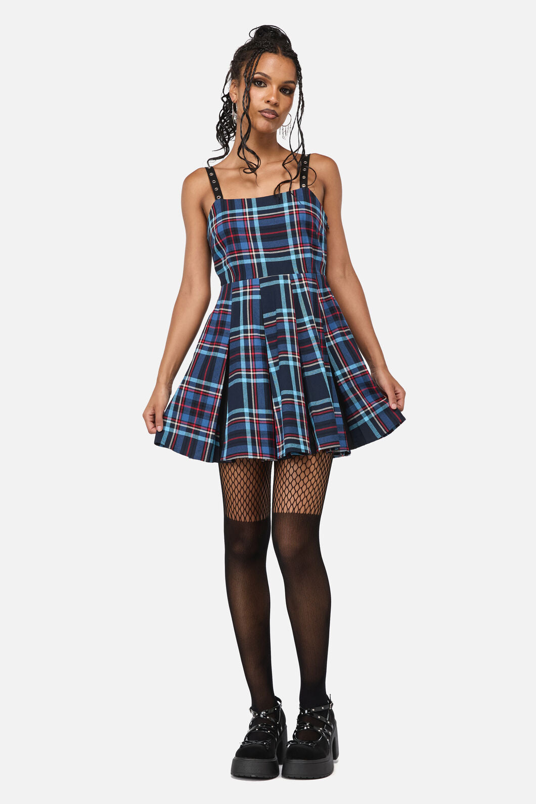 Black Friday - Shine Bright Tartan Midi Dress - multi