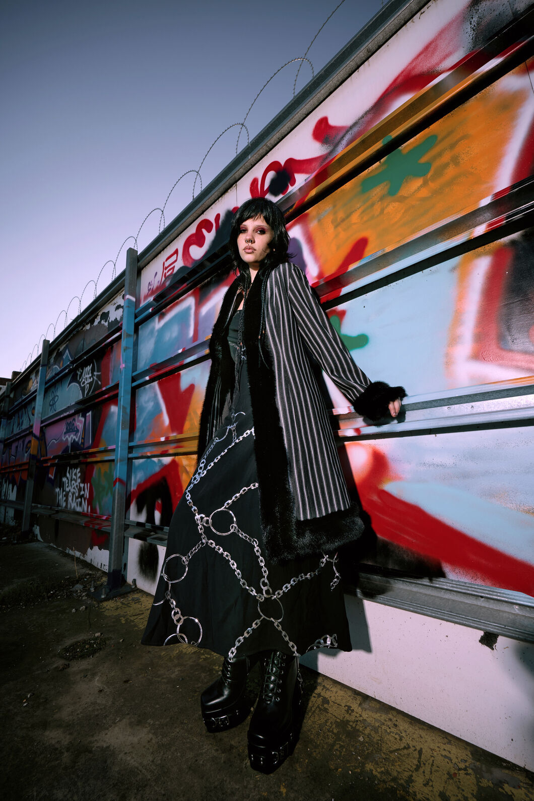 Black Friday - Link Pin Stripe Jacket - black