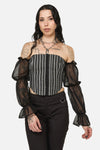Black Friday - Link Pin Stripe Top - black