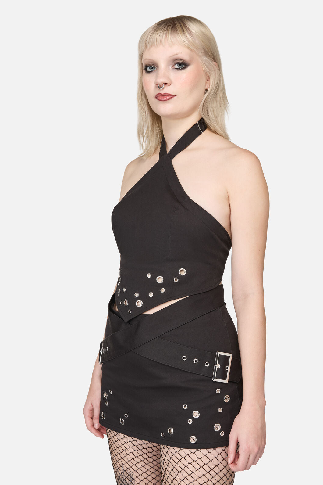 Black Friday - Enamored Goth Halter Top - black